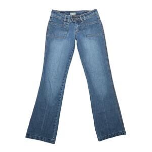 Vintage 90s Max Sport medium wash blue denim low rise flare jeans 2